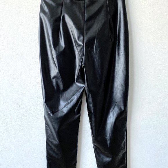 Vegan Black Leather Pants | Faux Leather Pants | PRINCESS POLLY | Rocker Pants 8 - Picture 3 of 9